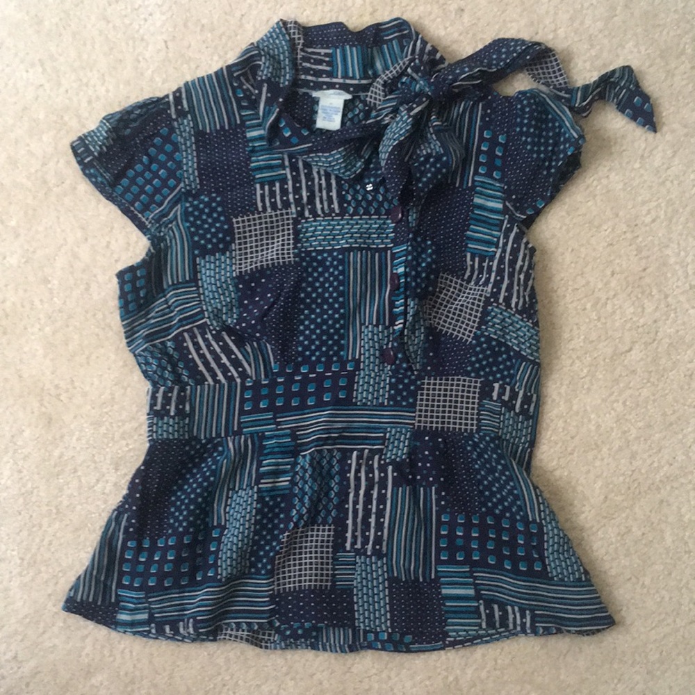 Odille Anthropologie silk top blouse